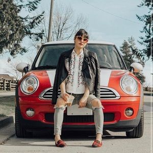 Embroidered Button Up Short Sleeve Shirt